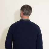 Weatherproof Vintage Waffle Crewneck Raglan Sweater for Men in Blue