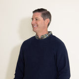 Weatherproof Vintage Waffle Crewneck Raglan Sweater for Men in Blue