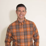 Weatherproof Vintage Flannel Shirt for Men in Orange