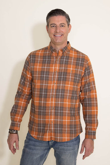 Weatherproof Vintage Flannel Shirt for Men in Orange