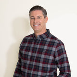 Weatherproof Vintage Flannel Shirt for Men in Red 