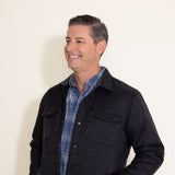 Weatherproof Vintage Quilted Barn Jacket for Men in Black