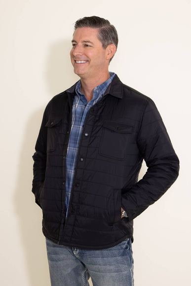 Weatherproof Vintage Quilted Barn Jacket for Men in Black