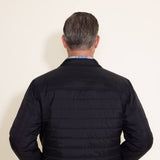 Weatherproof Vintage Quilted Barn Jacket for Men in Black
