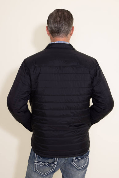Weatherproof Vintage Quilted Barn Jacket for Men in Black