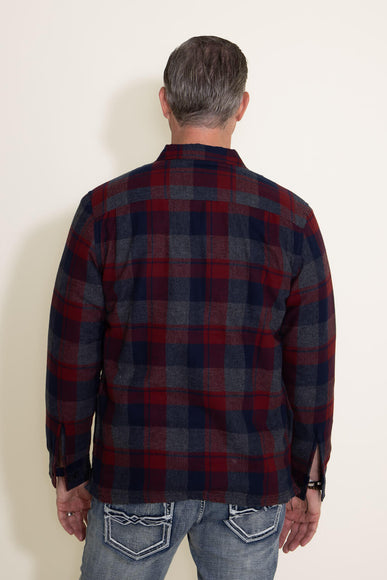Weatherproof Vintage Sherpa Lined Shirt Jacket for Men in Red