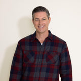 Weatherproof Vintage Sherpa Lined Shirt Jacket for Men in Red