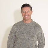 Weatherproof Vintage Half Cardigan Stitch Sweater for Men in White/Black 