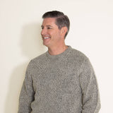 Weatherproof Vintage Half Cardigan Stitch Sweater for Men in White/Black 