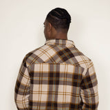 Weatherproof Vintage Sherpa Lined Fleece Shirt Jacket for Men in Brown