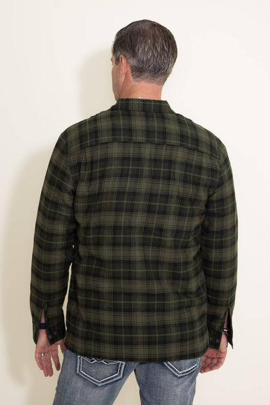 Weatherproof Vintage Sherpa Lined Shirt Jacket for Men in Green