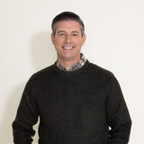 Weatherproof Vintage Half Cardigan Stitch Sweater for Men in Green