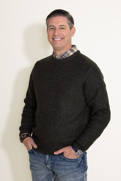 Weatherproof Vintage Half Cardigan Stitch Sweater for Men in Green
