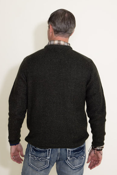 Weatherproof Vintage Half Cardigan Stitch Sweater for Men in Green