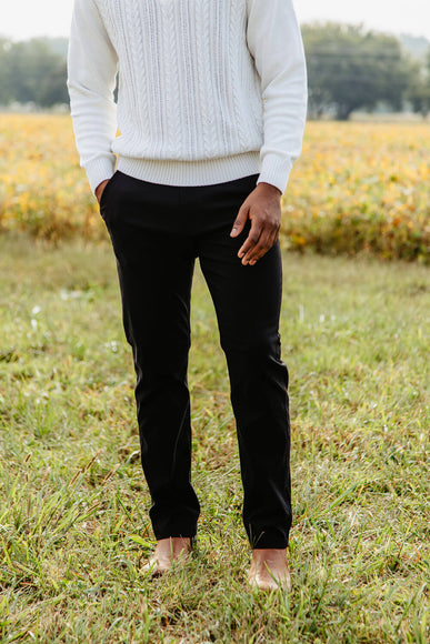 Weatherproof Vintage Faille Trouser Pants for Men in Black