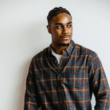 Weatherproof Vintage Flannel Shirt for Men in Carob Brown