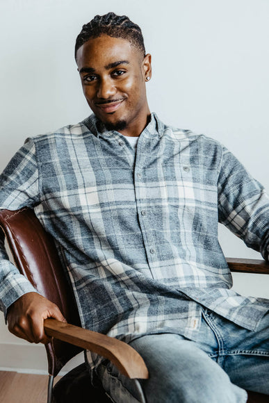 Weatherproof Vintage Flannel Shirt for Men in Grey