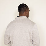 Weatherproof Vintage Sherpa Quarter Zip Sweater for Men in Stone Grey