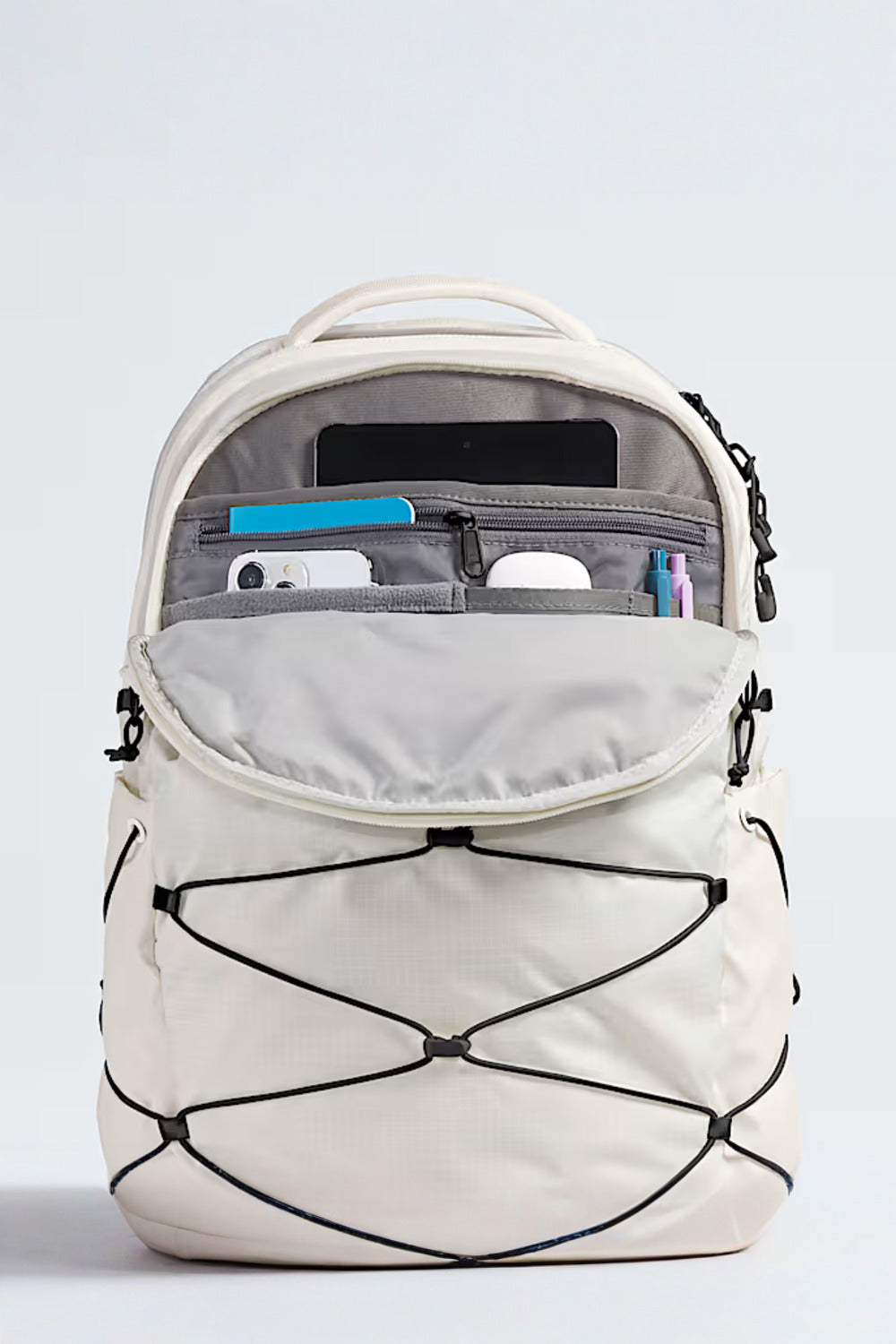The North Face Women's Borealis Backpack White Dune/TNF Black