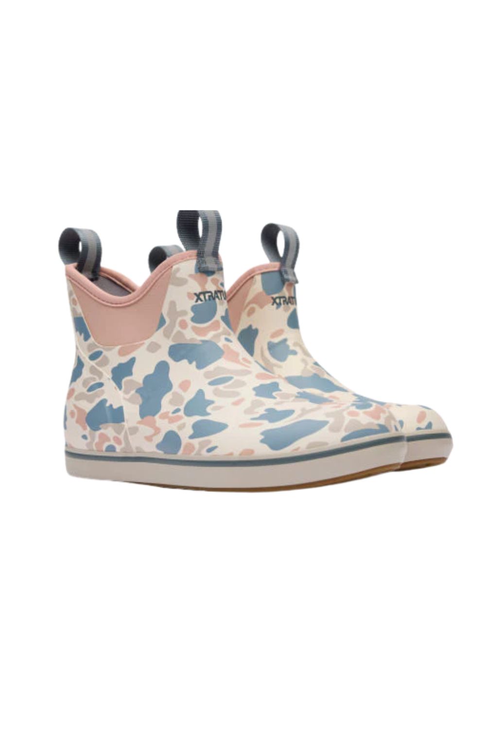 Xtratuf Ankle Deck Boot for Women in Ivory Duck Camo