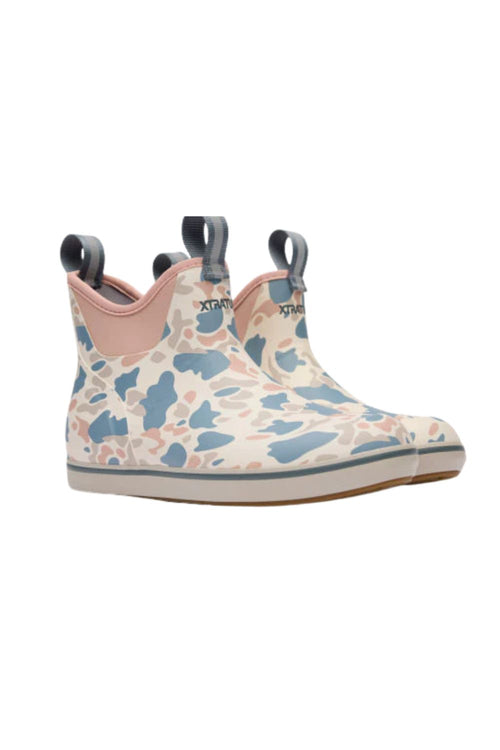 Xtratuf Ankle Deck Boot for Women in Ivory Duck Camo
