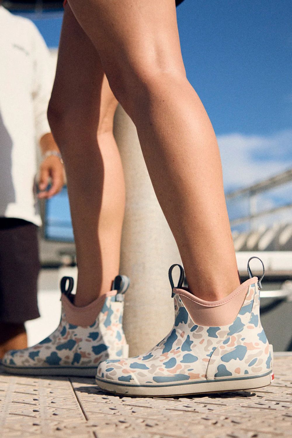 Xtratuf Ankle Deck Boot for Women in Ivory Duck Camo