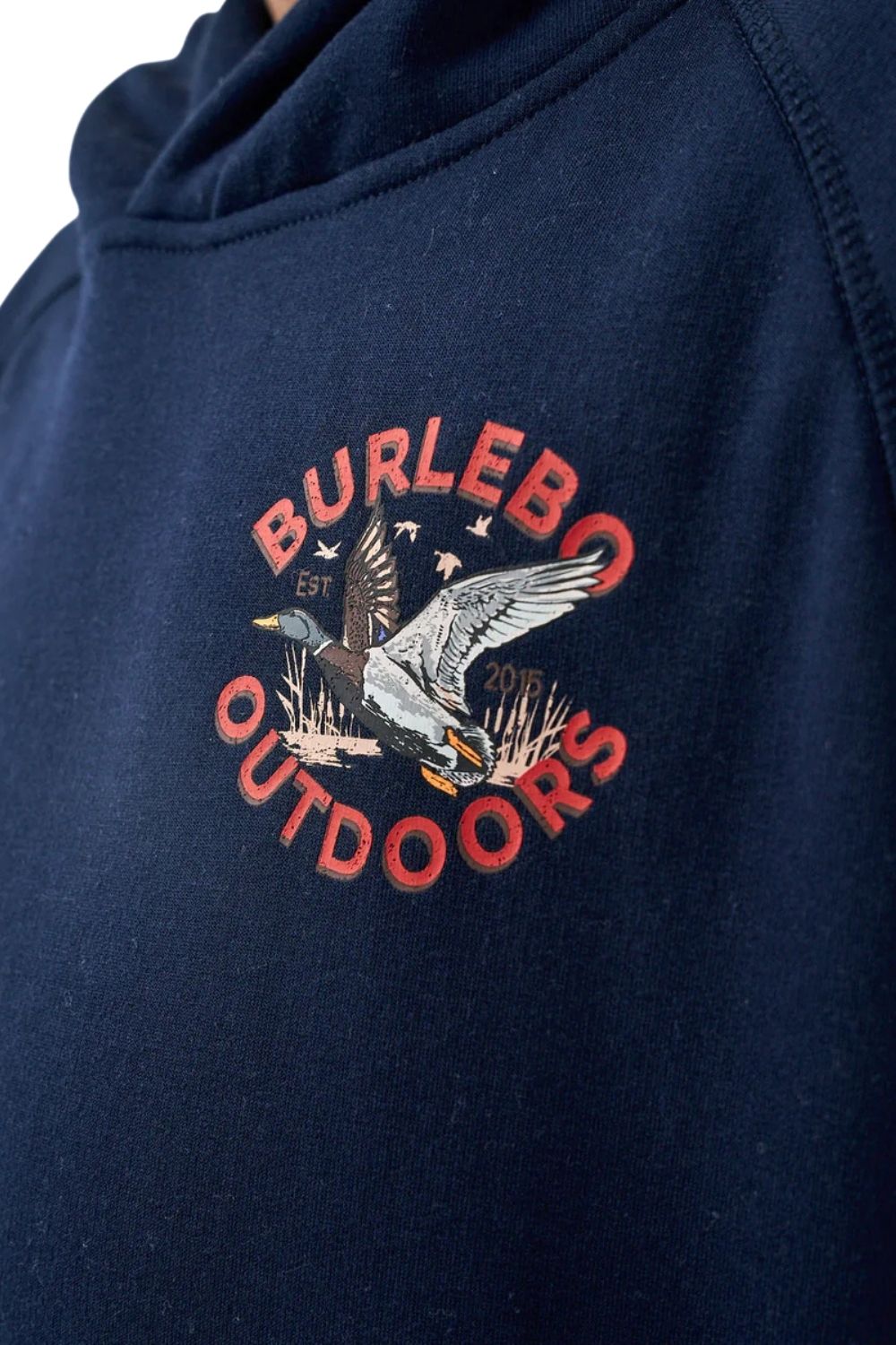 Y-FH-OSDK-NVY-NAVY-Burlebo-Youth-FleeceHoodie-OldSchoolDuckHunt-Navy