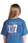Simply Southern Youth America 1776 T-Shirt for Girls in Overcast Blue
