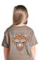 Simply Southern Youth Always In A Good Mood T-Shirt for Girls in Rawhide Brown