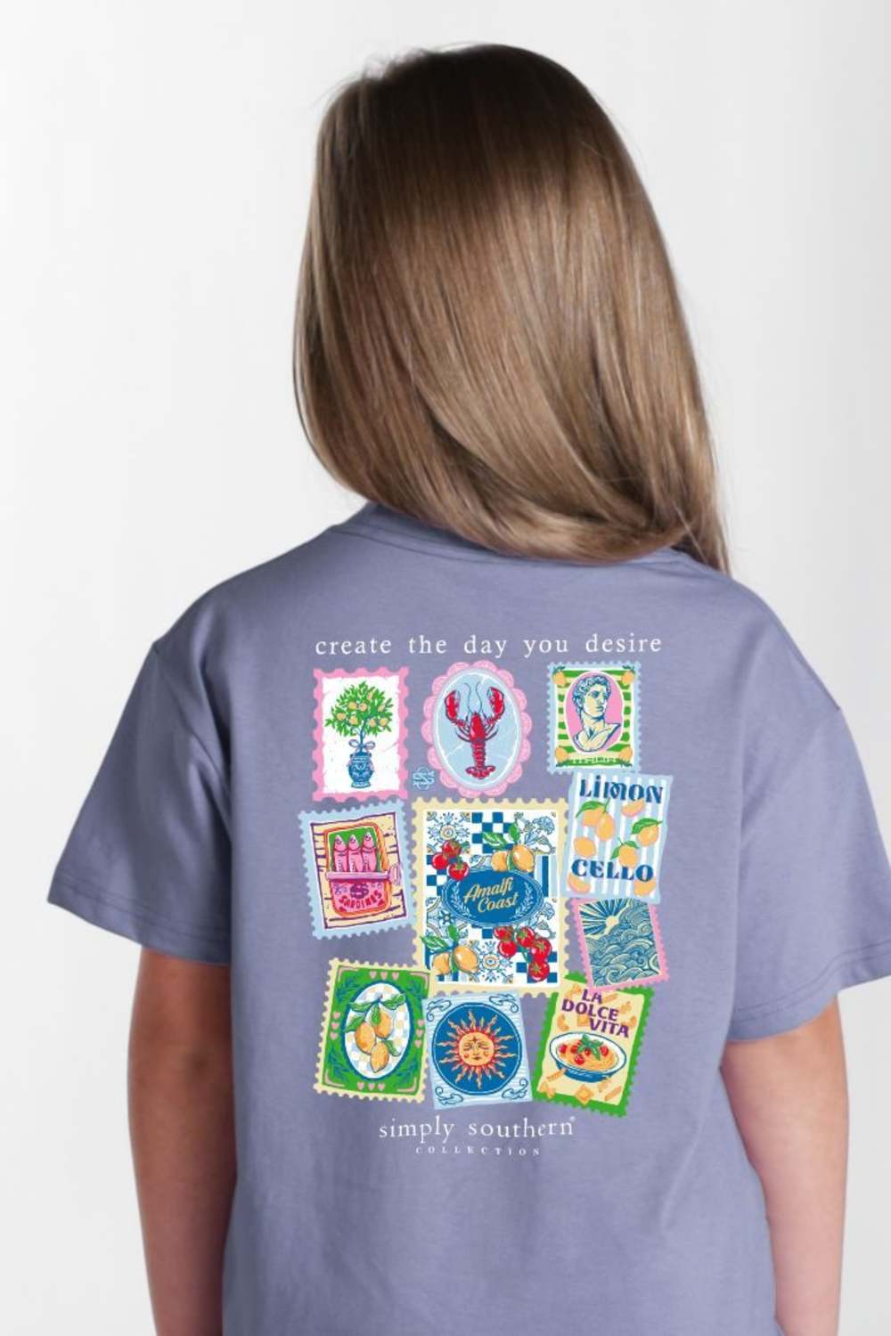 Simply Southern Youth Desire T-Shirt for Girls in Denim