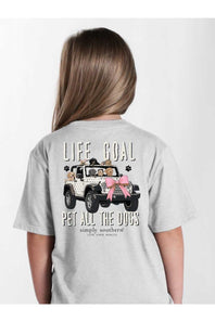 Simply Southern Youth All the Dogs T-Shirt for Girls in Lunar
