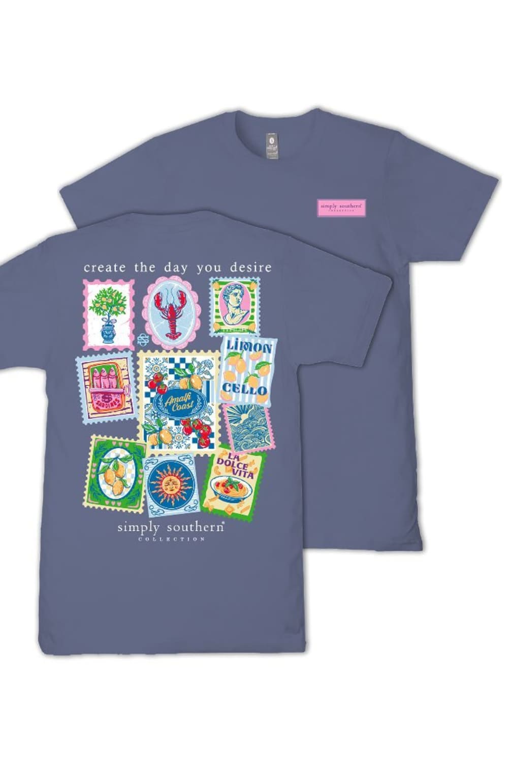 Simply Southern Youth Desire T-Shirt for Girls in Denim