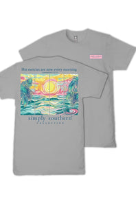 Simply Southern Youth His Mercies T-Shirt for Girls in Lunar