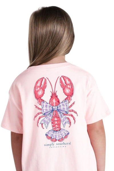 Simply Southern Youth Lobster T-Shirt for Girls in Rosy | YTH-SS