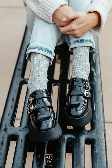 Zodiac Shoes Perri Platform Loafers for Women in Black