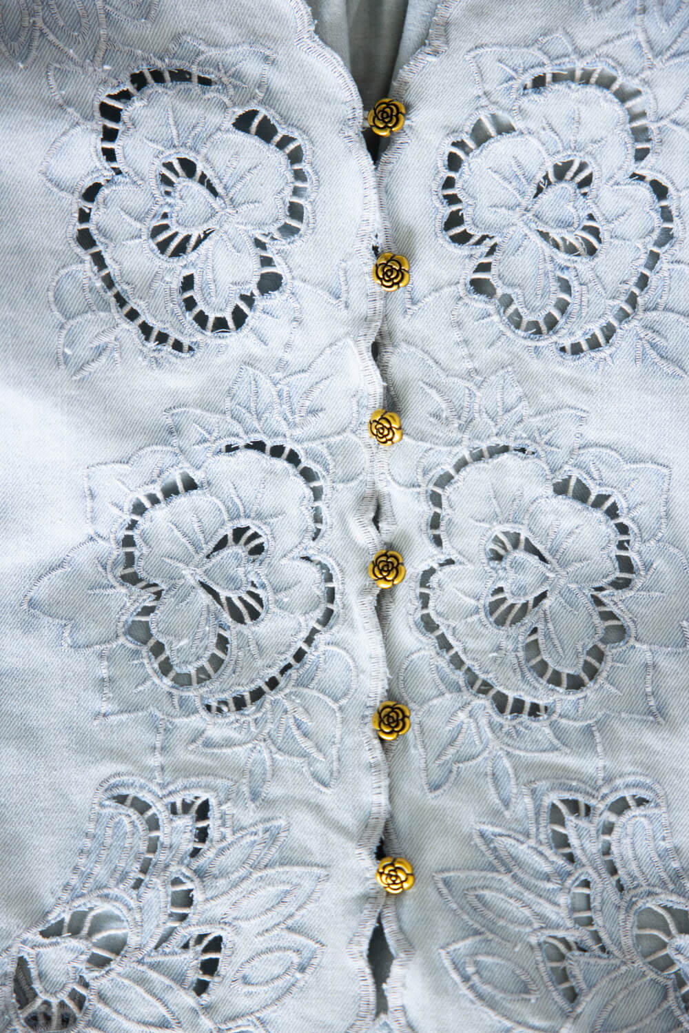 Denim Embroidery Top for Women | MAT2892-DENIM – Glik's