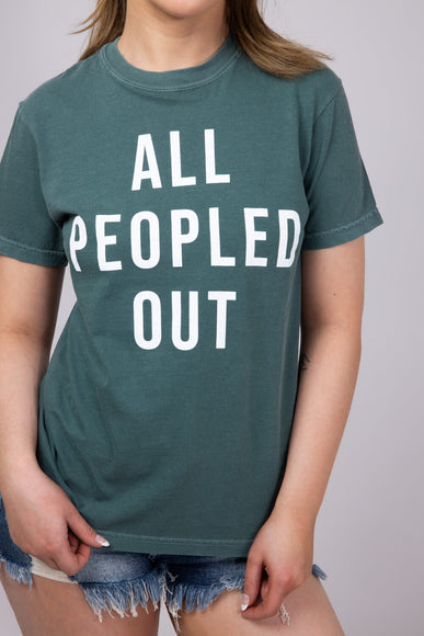 All Peopled Out T-Shirt for Women in Green