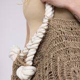Jute Bag with Rope Handle in Natural