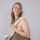 Jute Bag with Rope Handle in Natural