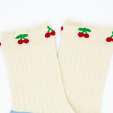 Cherries Socks for Women in Blue
