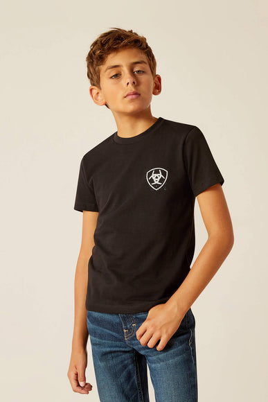 Ariat Youth Cactus Flag T-Shirt for Boys in Black