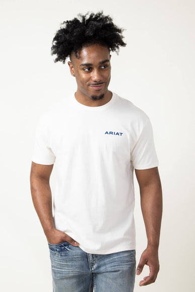Ariat Logo T-Shirt for Men in Off White