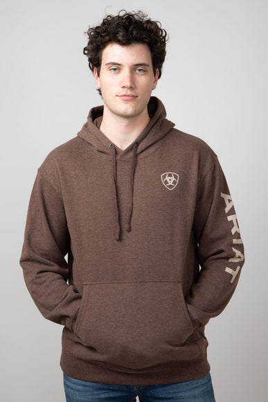 Ariat Logo Hoodie for Men in Chestnut 