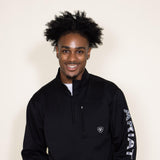 Ariat Team Logo 1/4 Zip Sweatshirt for Men in Black