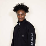 Ariat Team Logo 1/4 Zip Sweatshirt for Men in Black