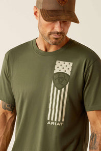 Ariat Patriot Stripe T-Shirt for Men in Green