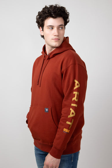 Ariat Rebar Graphic Hoodie for Men in Burnt Henna | 10052865-BURNTHENNA