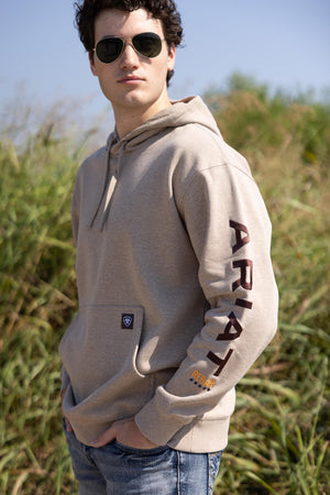 ARIAT Men's Rabere Hoodie - Cotton Fleece Pullover With Kangaroo Pocket & Ribbed Cuffs