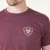 Ariat Serape Fill T-Shirt for Men in Burgundy