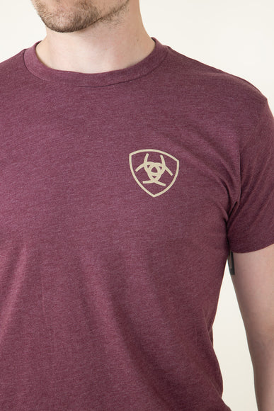 Ariat Serape Fill T-Shirt for Men in Burgundy